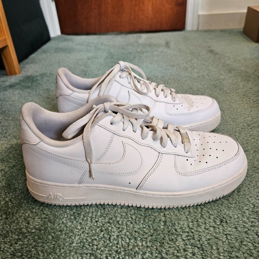 Nike Air Force 1 '007 Low Triple White' [CW2288-111] Men's Size 13 Shoes-No Box